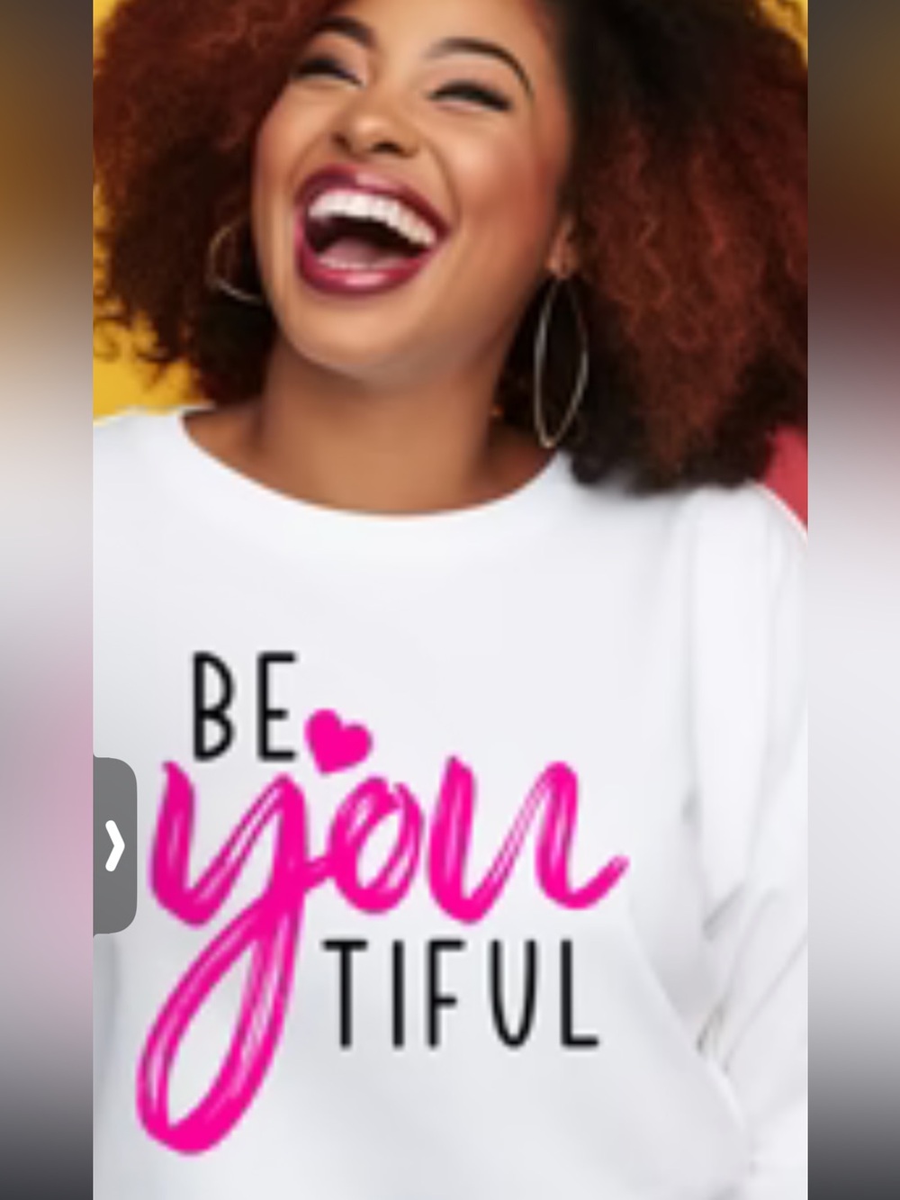 Women's White 'Be You' Graphic Sweatshirt - Hot Pink Script
